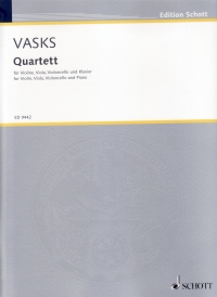 Vasks Quartet Vln, Vla, Vcl & Pf Score & Parts Sheet Music Songbook