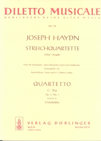 Haydn String Quartet In C Major Op9/1 Hob Iii:19 Sheet Music Songbook