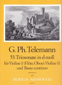 Telemann Trio Sonata D Minor Twv42:d8 Sheet Music Songbook