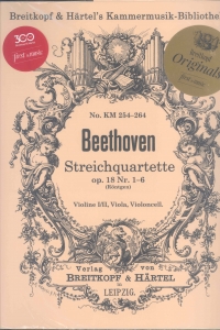 Beethoven String Quartets Op18 No1-6 Parts Sheet Music Songbook
