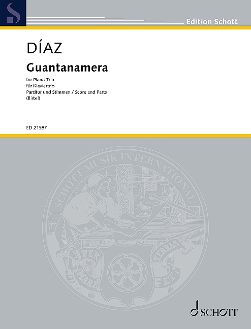 Diaz Guantanamera Violin Cello And Piano Sheet Music Songbook