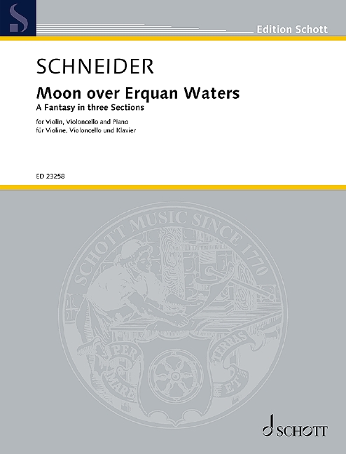 Schneider Moon Over Erquan Waters Trio Sc & Pts Sheet Music Songbook