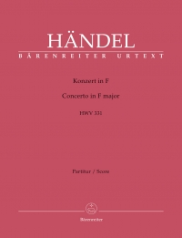 Handel Concerto In F Major Hwv 331 Score Sheet Music Songbook