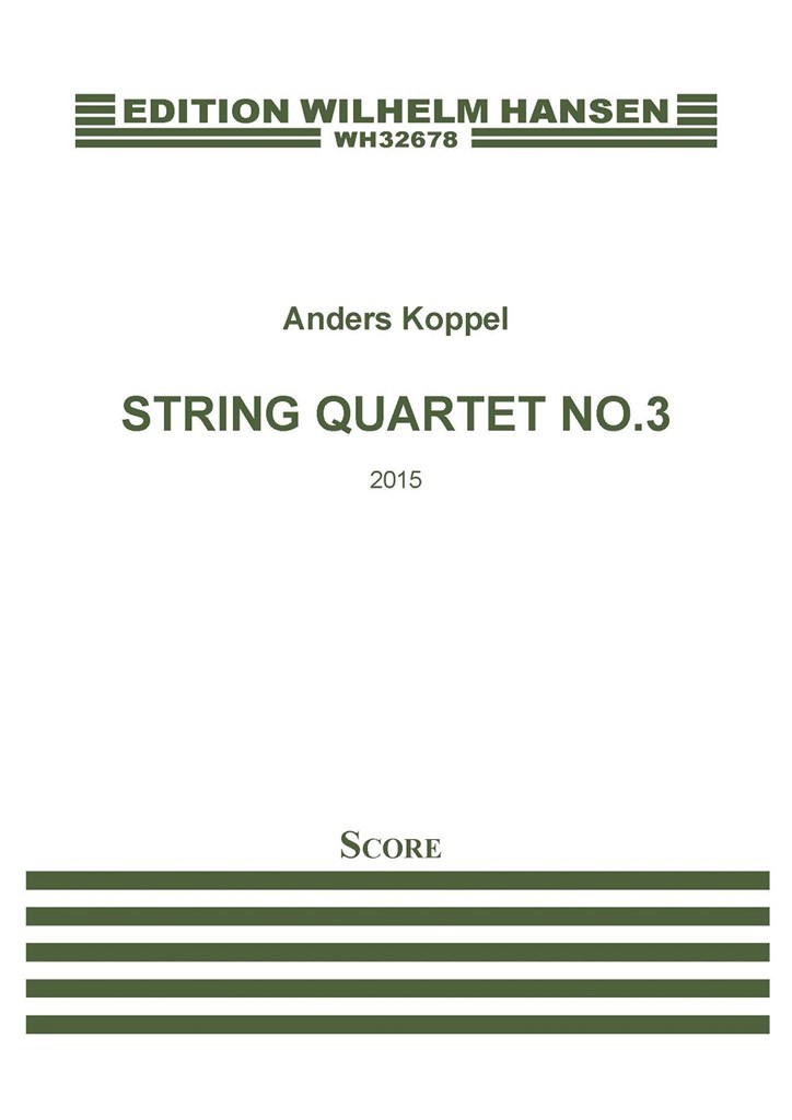 Koppel String Quartet No.3 Score Sheet Music Songbook