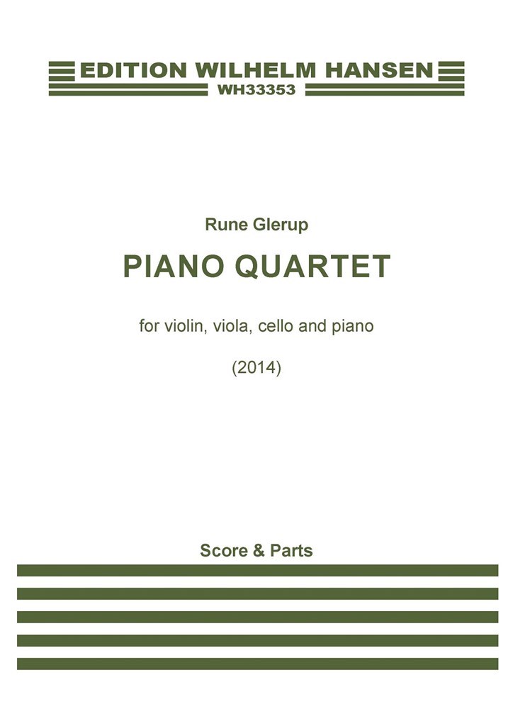 Glerup Piano Quartet Score & Parts Sheet Music Songbook