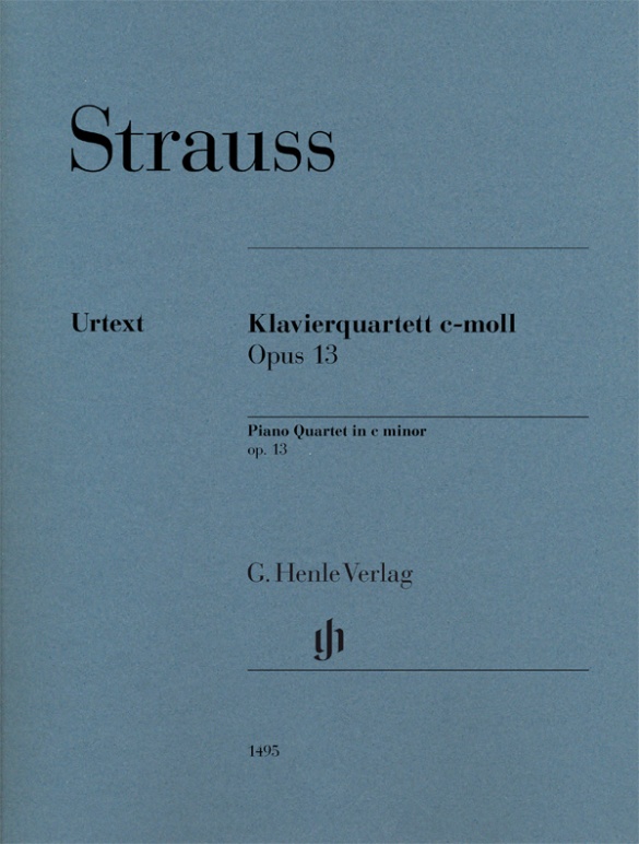 Strauss Piano Quartet C Minor Score & Parts Sheet Music Songbook