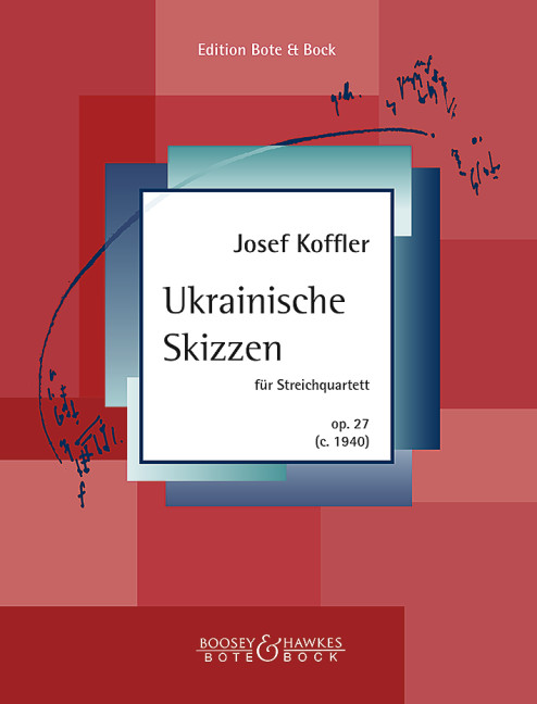 Koffler Ukrainische Skizzen Op27 String Quartet Sheet Music Songbook