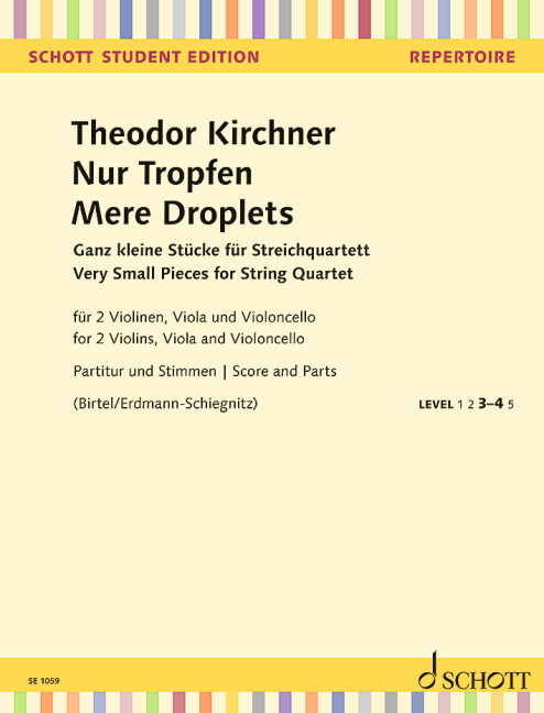 Kirchner Mere Droplets String Quartet Sheet Music Songbook
