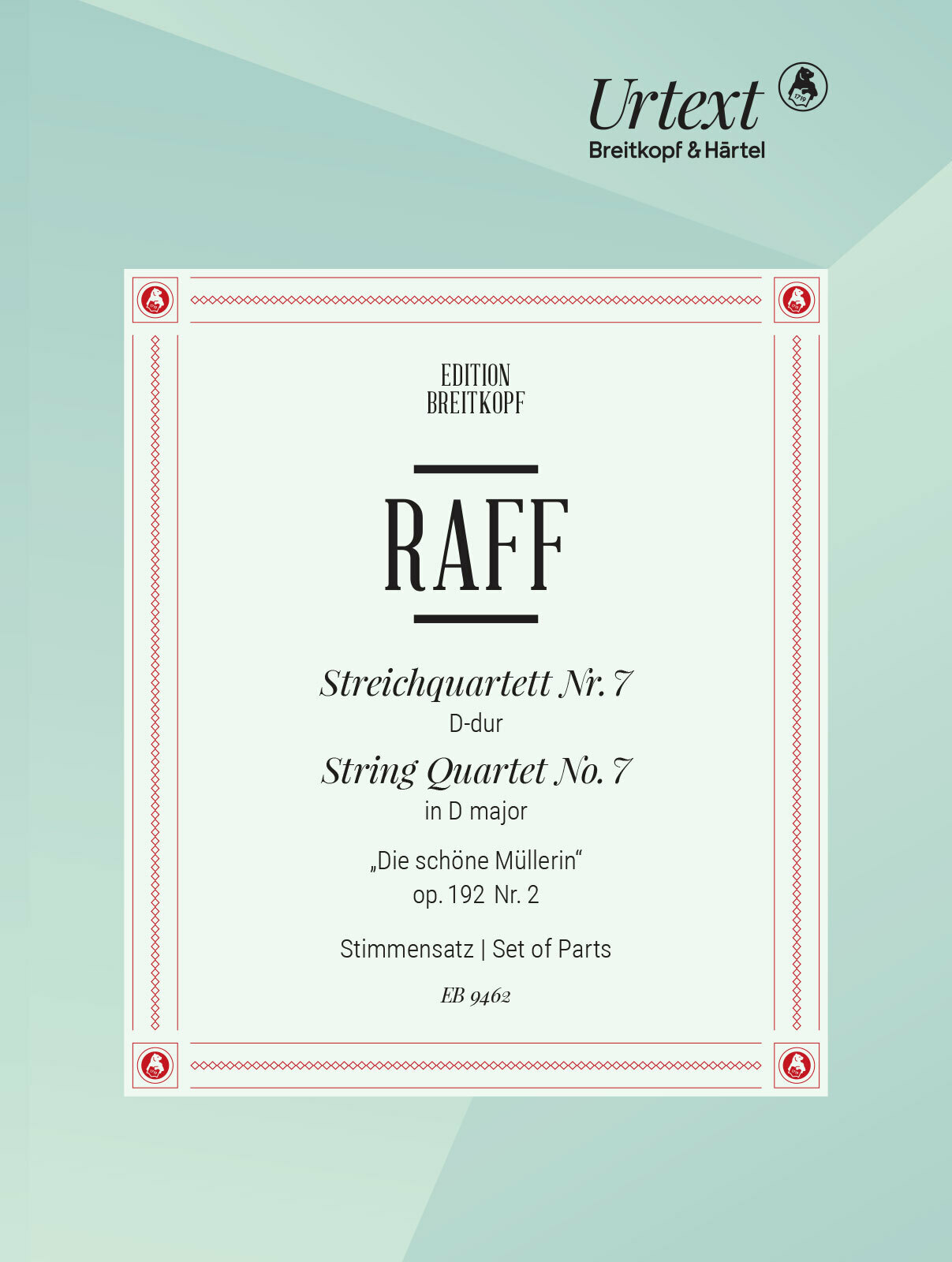 Raff String Quartet No 7 Op192/2 Set Of Parts Sheet Music Songbook