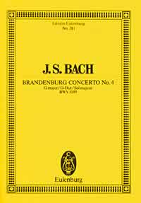 Bach Brandenburg Concerto No 4 Bwv 1049 G Major Sheet Music Songbook