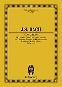 Bach Concerto Dmin Bwv1043 2 Violins Min Score Sheet Music Songbook