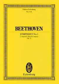 Beethoven Symphony No 1 Op21 C Mini Score Sheet Music Songbook