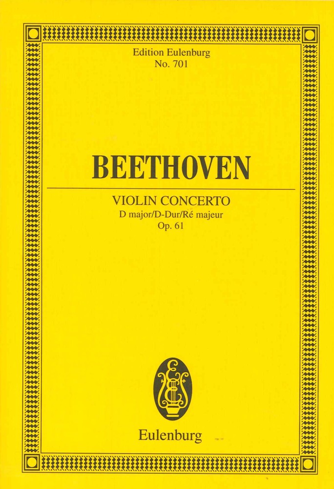 Beethoven Violin Concerto Op61 D 701 Mini Score Sheet Music Songbook