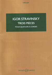 Stravinsky 3 Pieces For String Quartet Hps634 Sheet Music Songbook
