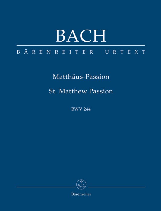Bach St Matthew Passion Bwv 244 Study Score Sheet Music Songbook