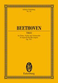 Beethoven Piano Trio Op70 No1 D (ghost) Mini Score Sheet Music Songbook