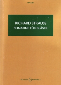 Strauss R Sonatine For Wind Miniature Score Sheet Music Songbook