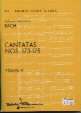 Bach Cantatas Bwv 173-175 Min Score Sheet Music Songbook