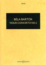 Bartok Violin Concerto No 2 Mini Score Sheet Music Songbook