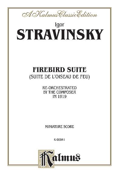 Stravinsky Firebird Suite (1919) Study Score Sheet Music Songbook