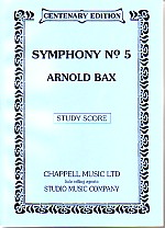 Bax Symphony No 5 Study Score Sheet Music Songbook