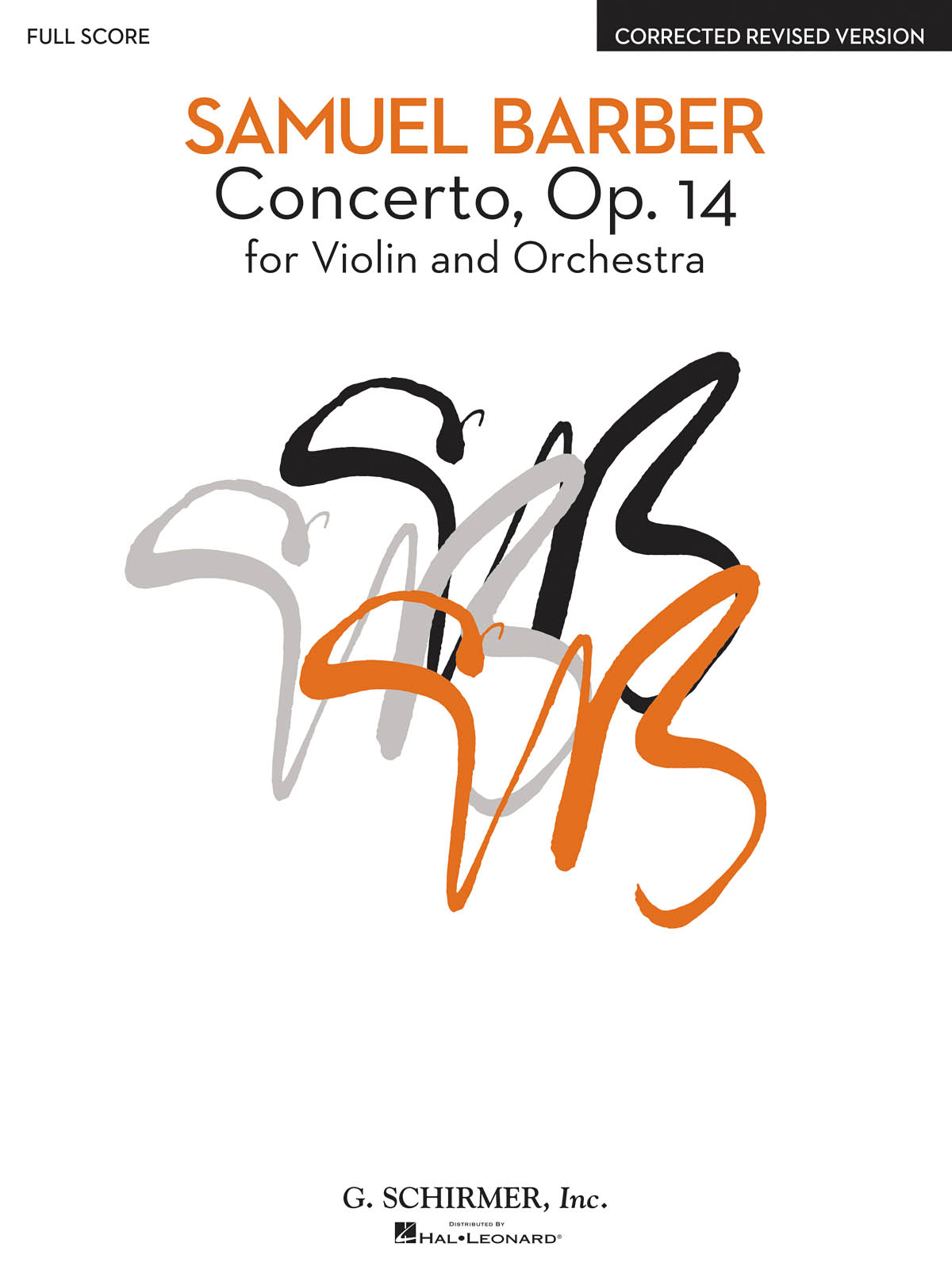 Barber Violin Concerto Op14 Study Score Sheet Music Songbook