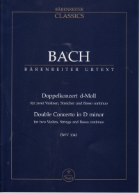 Bach Js Double Vln Concerto In Dmin Bvw1043 Sheet Music Songbook