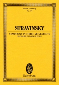 Stravinsky Symphony In 3 Movements Pocket Score Sheet Music Songbook