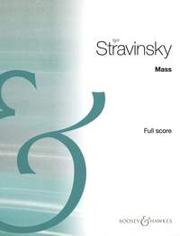 Stravinsky Mass Full Score Sheet Music Songbook