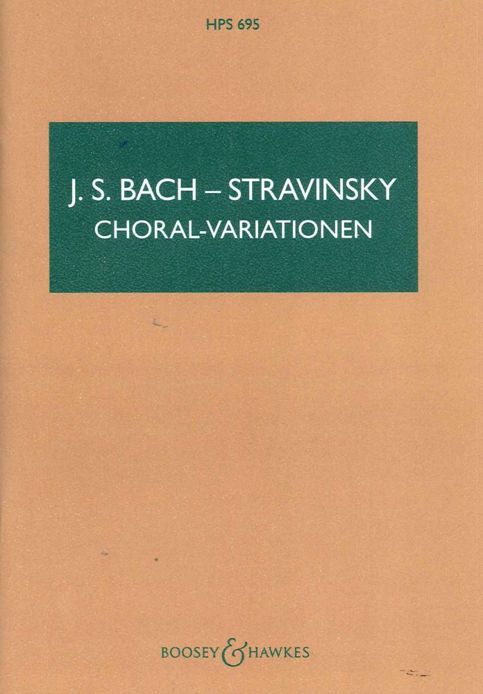 Bach Stravinsky Chorale Variations Study Score Sheet Music Songbook