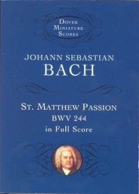 Bach St Matthew Passion Pocket Score Sheet Music Songbook