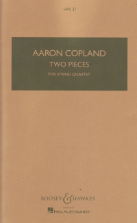 Copland 2 Pieces For String Quartet Min Score Sheet Music Songbook