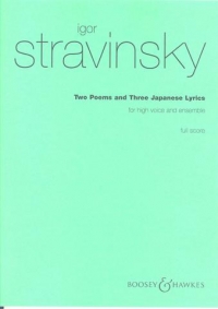 Stravinsky 2 Poems & 3 Japanese Lyrics Full Score Sheet Music Songbook