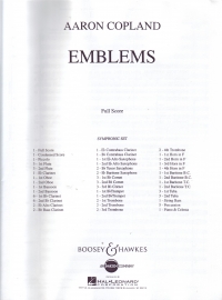 Copland Emblems Sb Full Score Sheet Music Songbook