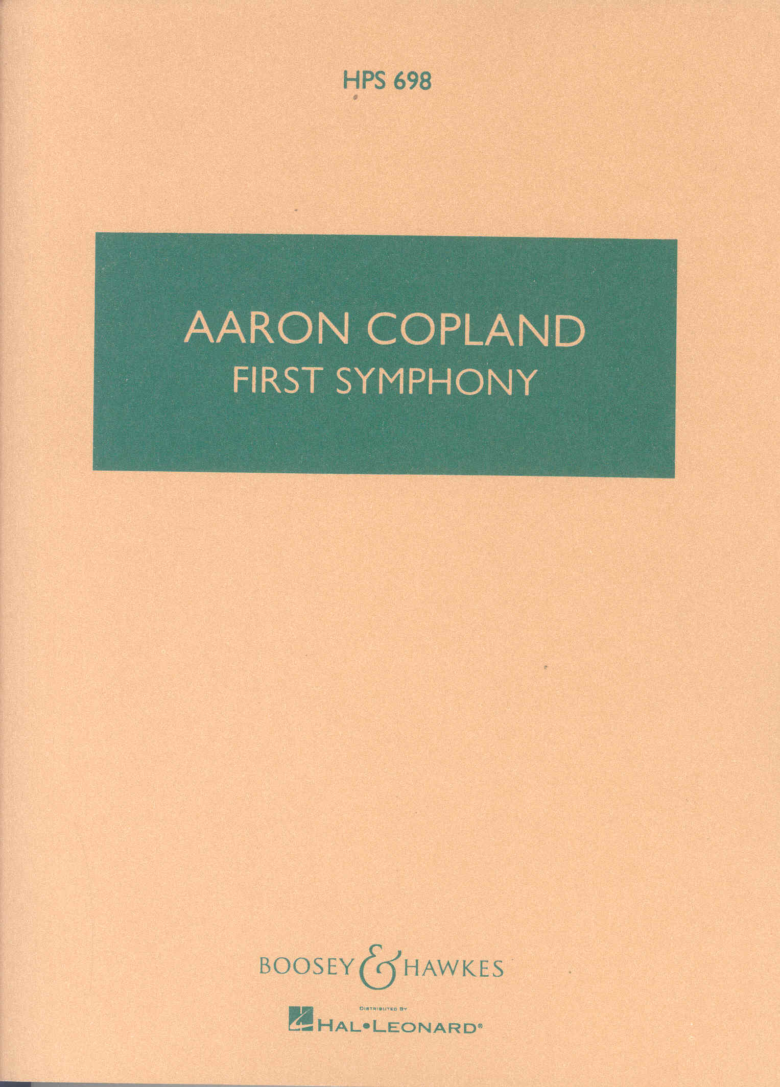 Copland Symphony No 1 Study Score Hps698 Sheet Music Songbook