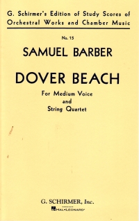 Barber Dover Beach Op3 Study Score Sheet Music Songbook