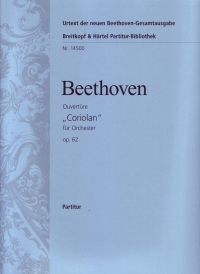 Beethoven Coriolan Overture Full Conducting Score Sheet Music Songbook