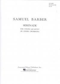 Barber Serenade For Strings Op1 Score Sheet Music Songbook