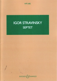 Stravinsky Septet Pocket Score Sheet Music Songbook