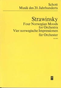 Stravinsky 4 Norwegian Moods Pocket Score Sheet Music Songbook
