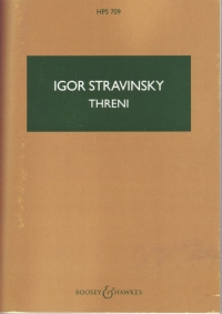 Stravinsky Threni Pocket Score Sheet Music Songbook
