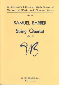 Barber String Quartet Op11 Study Score Sheet Music Songbook