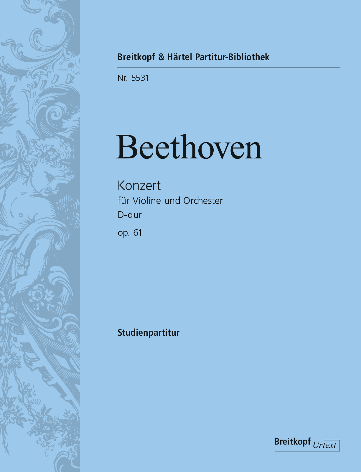 Beethoven Violin Concerto Op61 Full Score Sheet Music Songbook