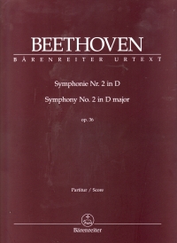 Beethoven Symphony No 2 Full Score Sheet Music Songbook
