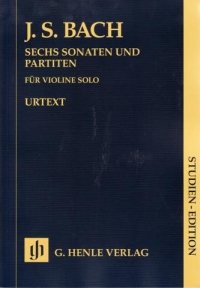 Bach Sonatas & Partitas (6) Vln Solo Study Score Sheet Music Songbook