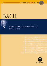 Bach Brandenburg Concertos 1-3 Mini Score + Cd Sheet Music Songbook