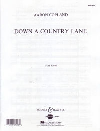 Copland Down A Country Lane Full Score Sheet Music Songbook