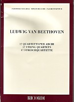 Beethoven 17 String Quartets Score Sheet Music Songbook