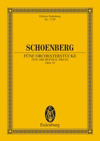 Schoenberg Five Orchestral Pieces Op16 Pocket Sc Sheet Music Songbook