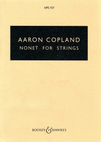 Copland Nonet For Strings Pocket Score Hps737 Sheet Music Songbook